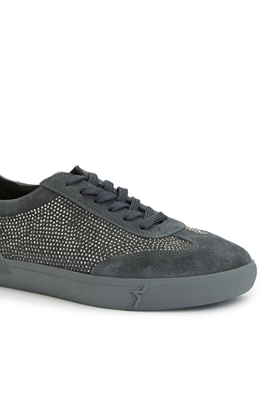 Antrasit Gri Kadın Süet Sneaker