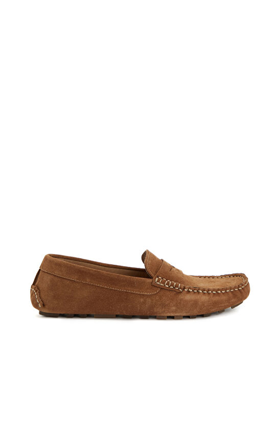 Açık Kahverengi Erkek Deri Loafer
