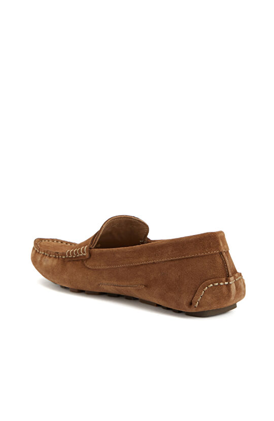 Açık Kahverengi Erkek Deri Loafer