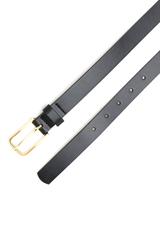 Siyah Kadın Deri Kemer