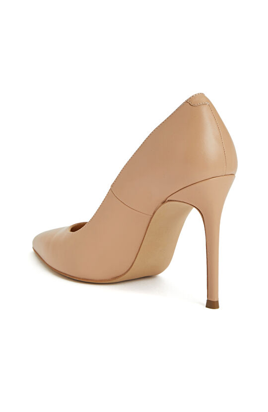 Nude Kadın Deri Topuklu Ayakkabı