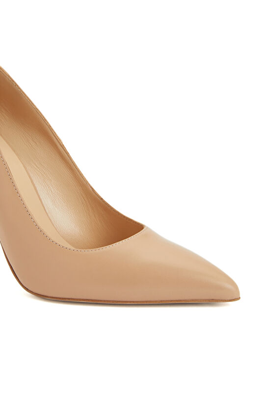 Nude Kadın Deri Topuklu Ayakkabı