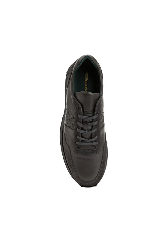 Antrasit Erkek Deri Sneaker