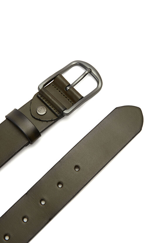 Haki Erkek Deri Kemer