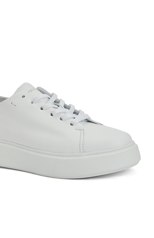 Beyaz Kadın Deri Sneaker