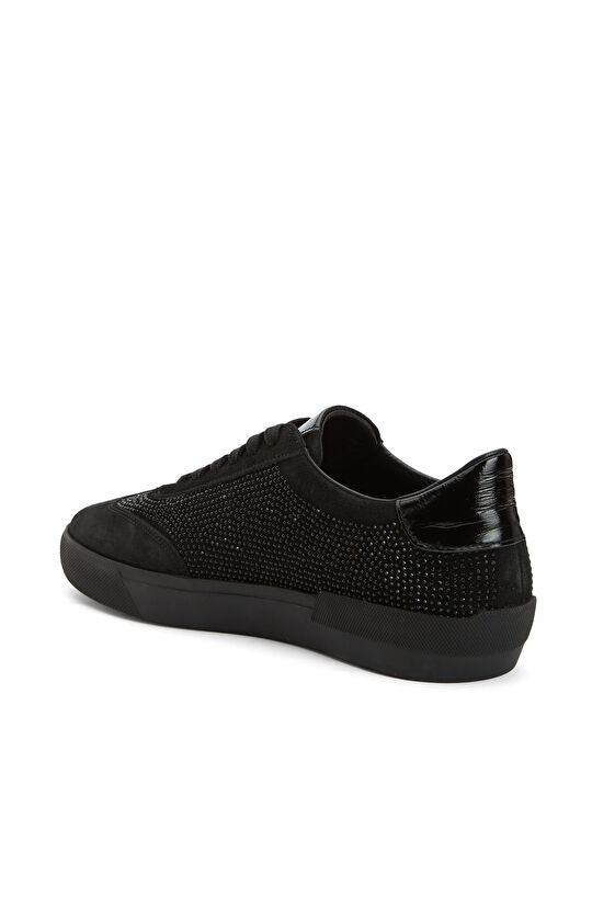 Siyah Kadın Süet Sneaker