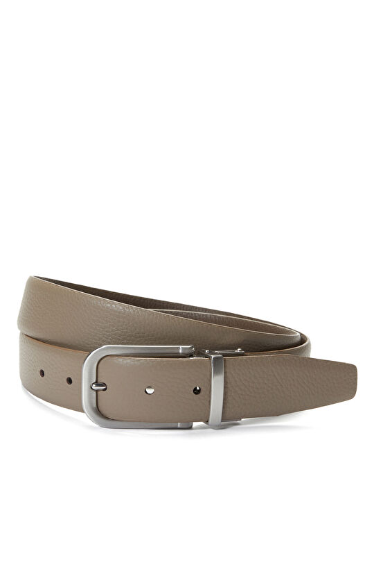 Camel Kırık Beyaz Erkek Deri Kemer