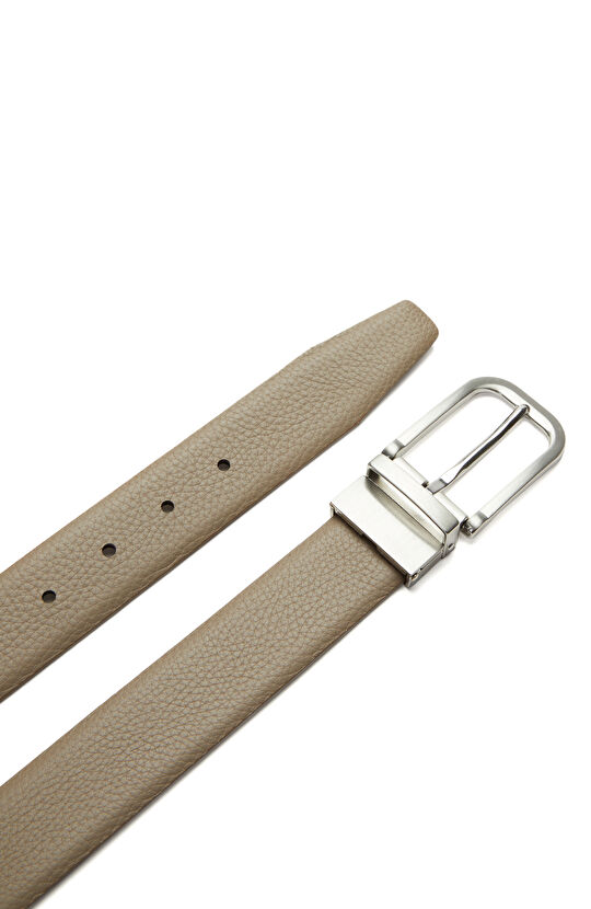 Camel Kırık Beyaz Erkek Deri Kemer