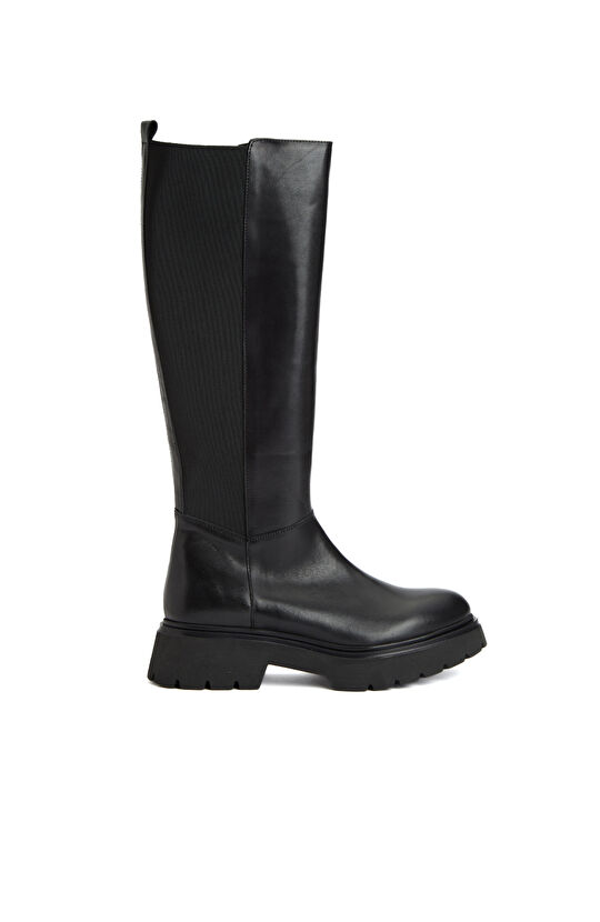 Siyah Kadın Deri Çizme