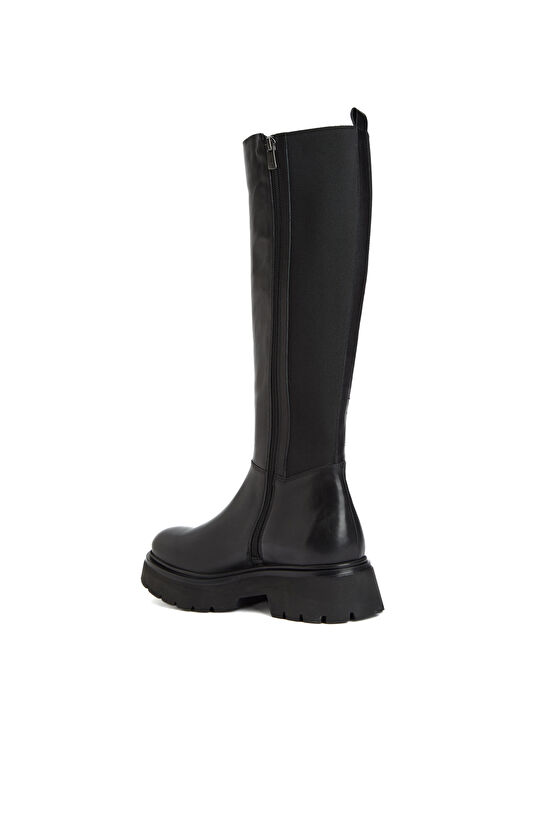 Siyah Kadın Deri Çizme