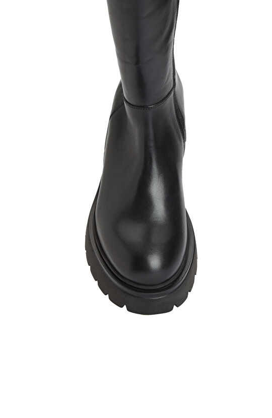Siyah Kadın Deri Çizme