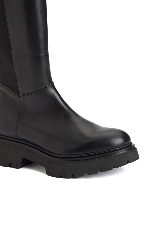 Siyah Kadın Deri Çizme