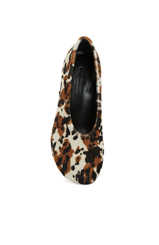 Siyah Bej Topuklu Ayakkabı