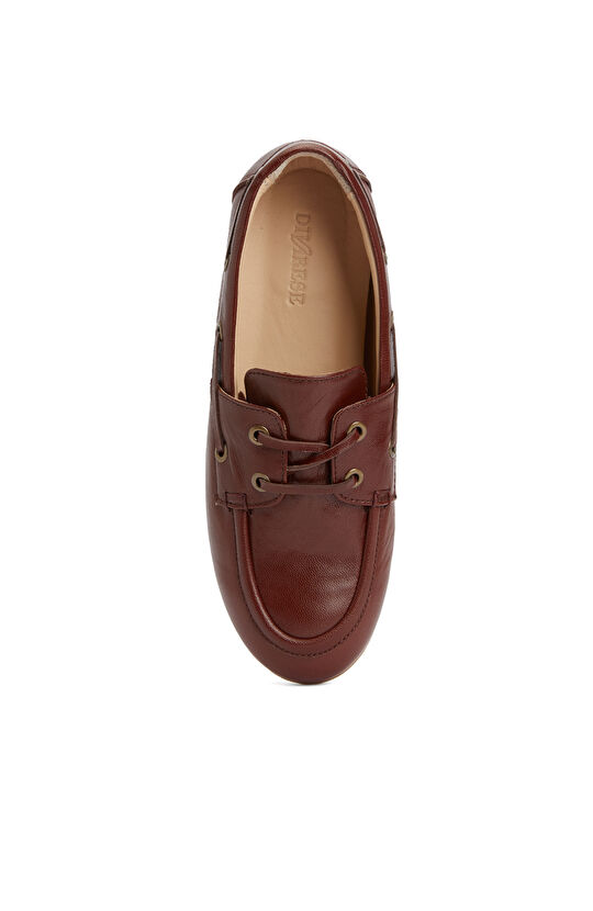 Kahverengi Kadın Deri Ayakkabı