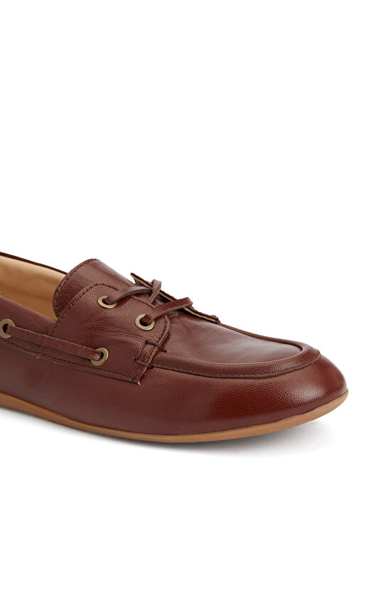 Kahverengi Kadın Deri Ayakkabı