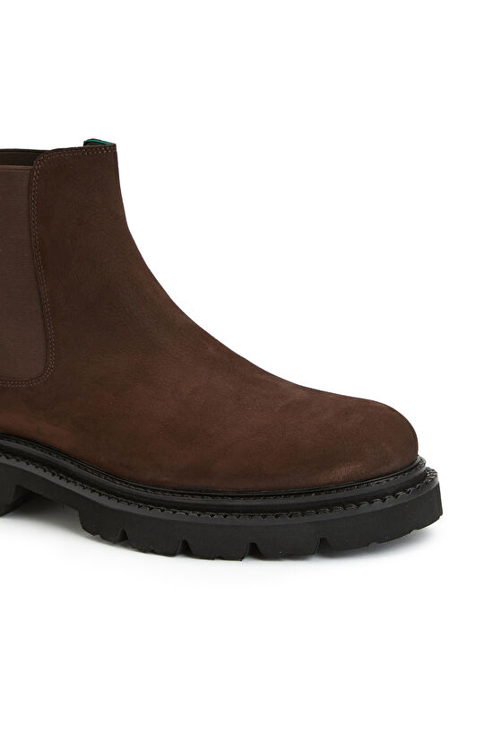 Kahverengi Chelsea Erkek Süet Deri Bot