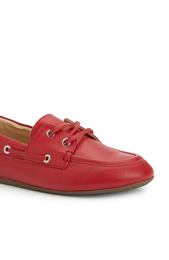 Kırmızı Kadın Deri Ayakkabı