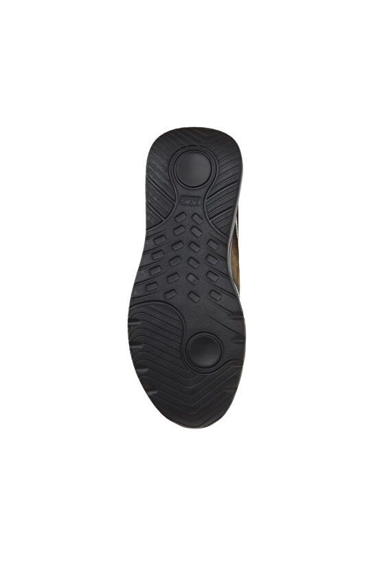 Haki Vibram Taban Özellikli Kadın Deri Sneaker