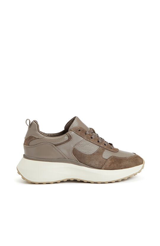 Vizon Kadın Deri Sneaker