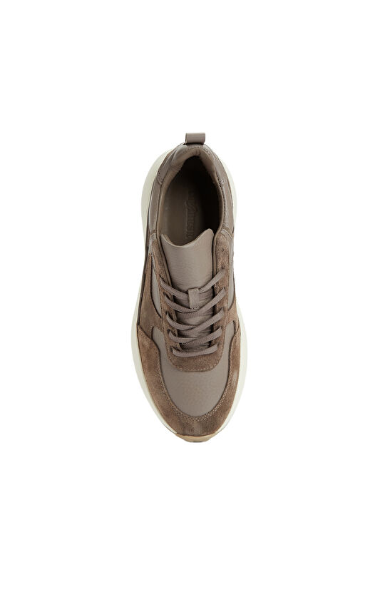 Vizon Kadın Deri Sneaker