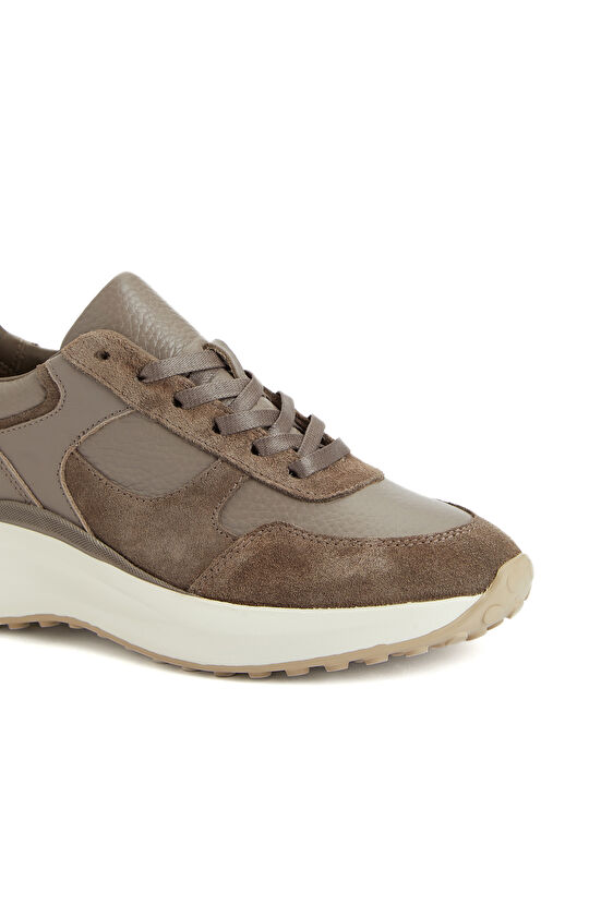 Vizon Kadın Deri Sneaker