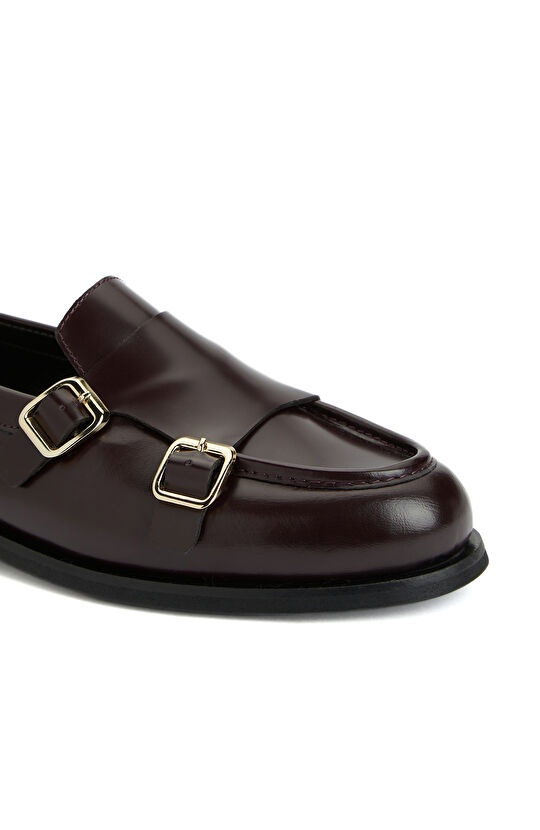 Bordo Kadın Deri Ayakkabı