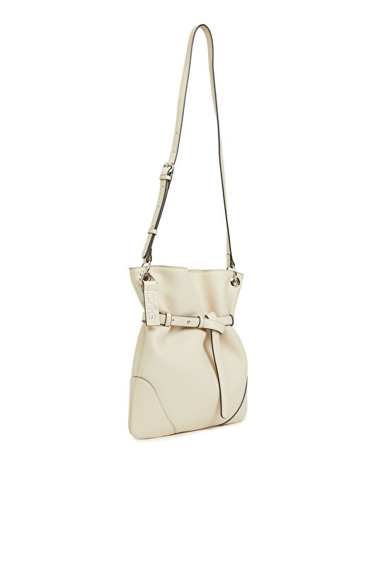 Bej Suni Deri Kadın Bucket Çanta