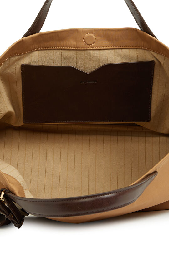 Naturel Deri Gözlük Kılıflı Kadın Kanvas Çanta