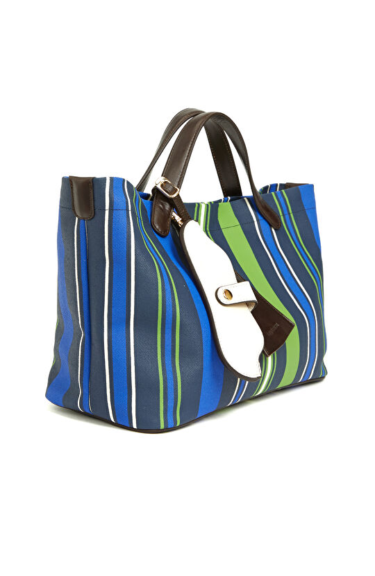 Renkli Deri Gözlük Kılıflı Kadın Kanvas Çanta