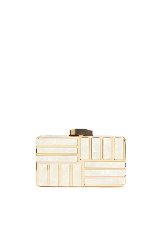Gold Sedefli Kadın Clutch