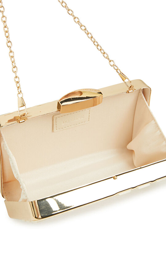 Gold Sedefli Kadın Clutch