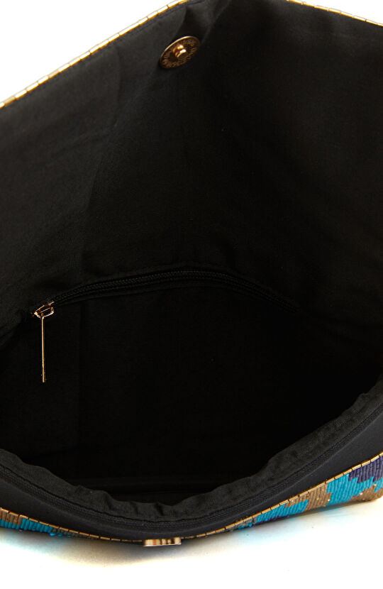 Renkli Boncuk İşlemeli Kadın Çanta