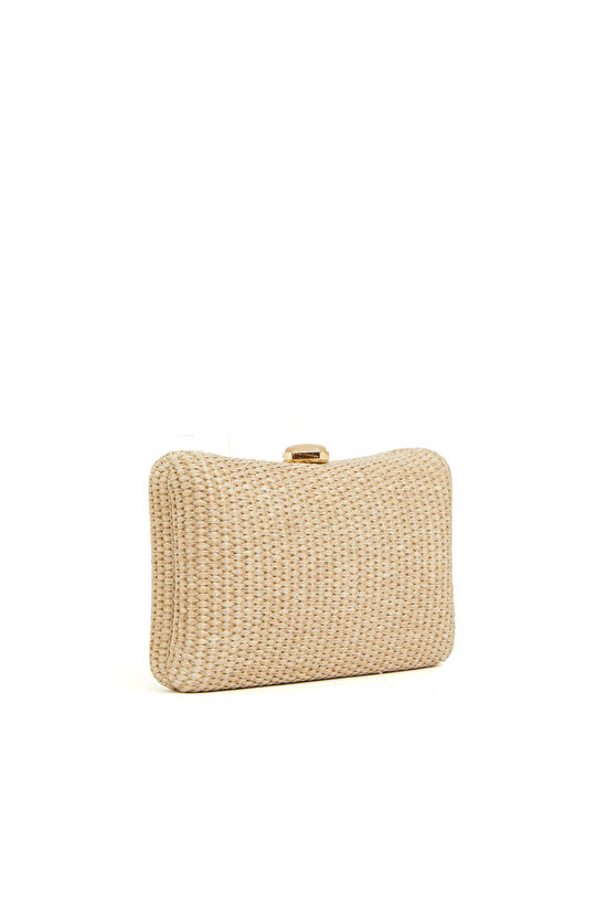 Naturel Kadın Hasır Clutch