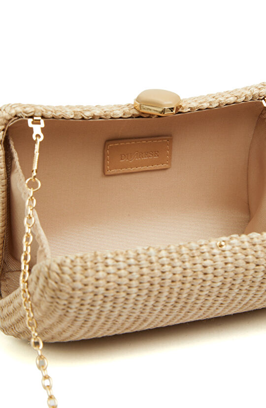 Naturel Kadın Hasır Clutch