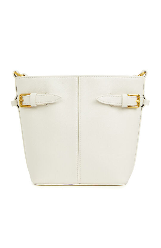 Bej Kadın Deri Bucket Çanta