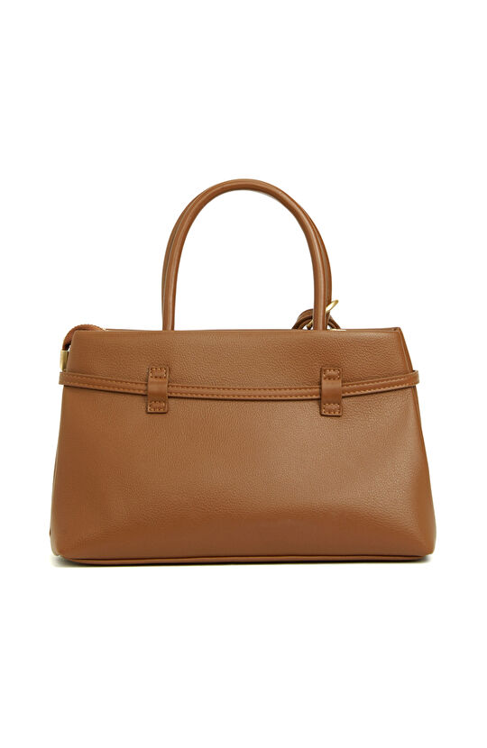 Kahverengi Kadın Deri Bucket Çanta