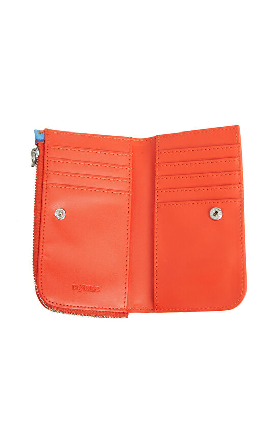 Pembe Çizgi Desenli Kadın Cüzdan