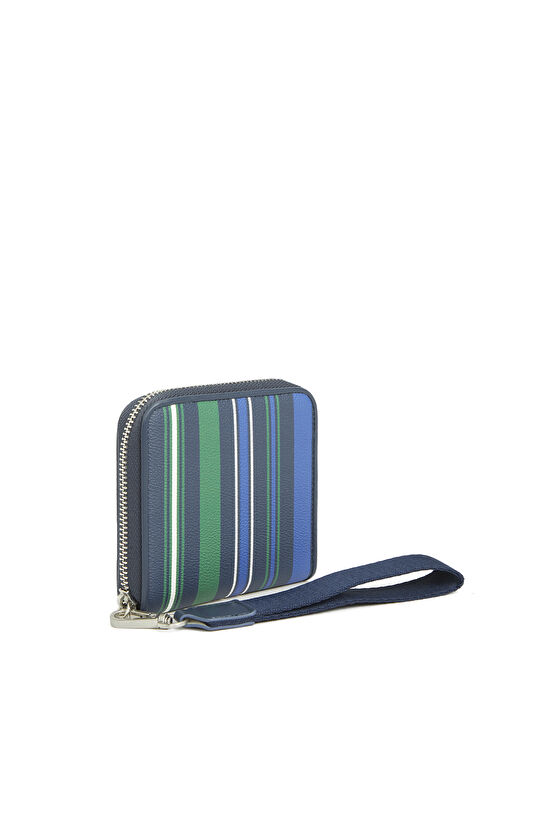Lacivert Çizgili Suni Kadın Cüzdan
