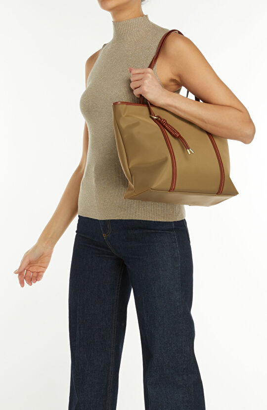 Haki Nylon Kadın Shopper Çanta