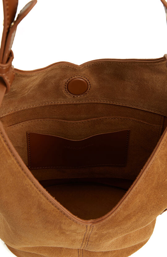 Taba Saraç Detaylı Kadın Süet Çanta