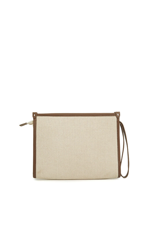 Naturel Logo Detaylı Kadın Kanvas Clutch