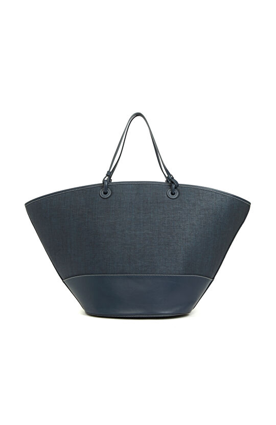 Lacivert Logo Detaylı Kadın Kanvas Çanta