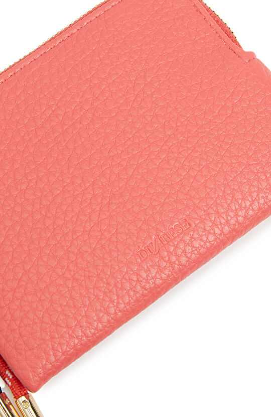 Kırmızı Charmlı Kadın Bozuk Para Cüzdanı