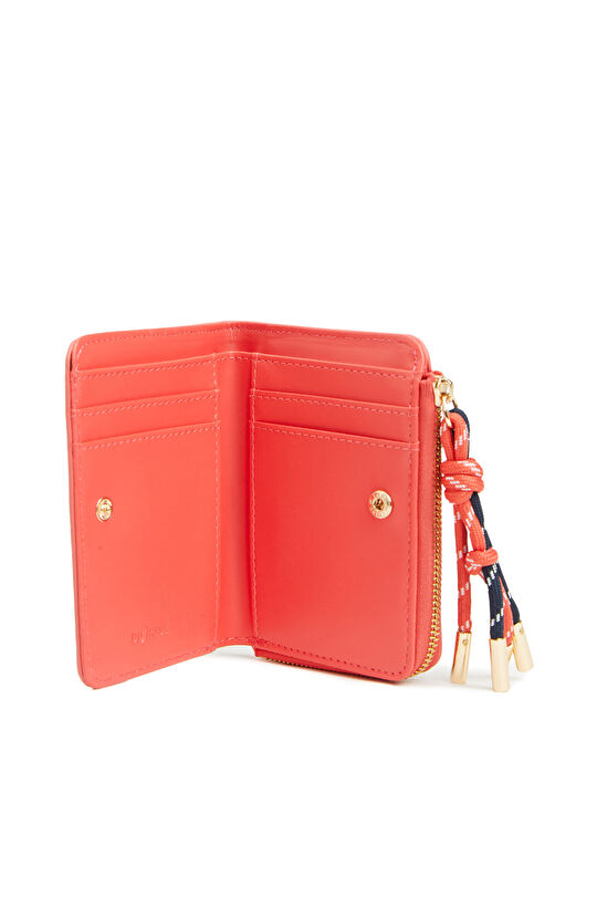 Kırmızı Charmlı Kadın Cüzdan