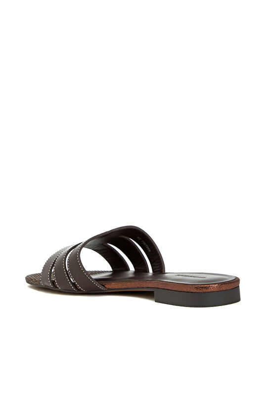 Siyah Hasır Detaylı Kadın Terlik