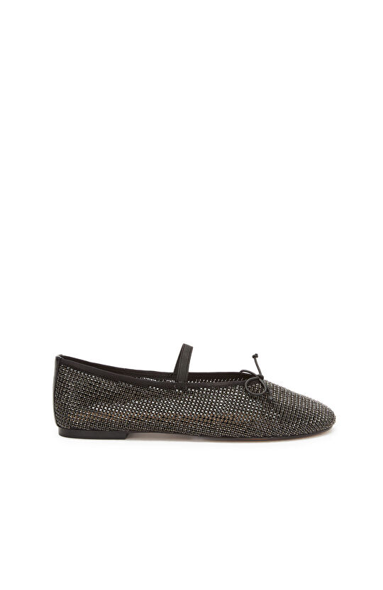 Black Stone Ballet Flats