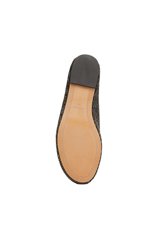Black Stone Ballet Flats