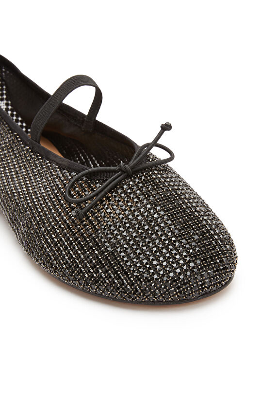Black Stone Ballet Flats