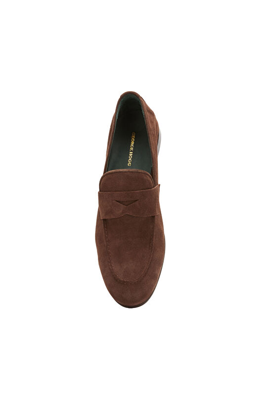 Acı Kahve Astarsız Erkek Süet Loafer