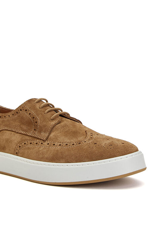 Kum Özel Tabanlı Zımbalı Erkek Süet Ayakkabı